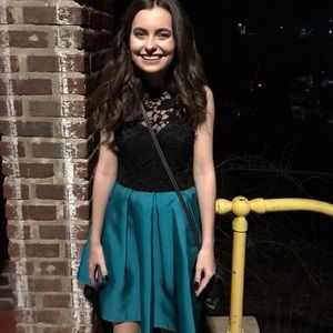 Black and Teal Formal Dress